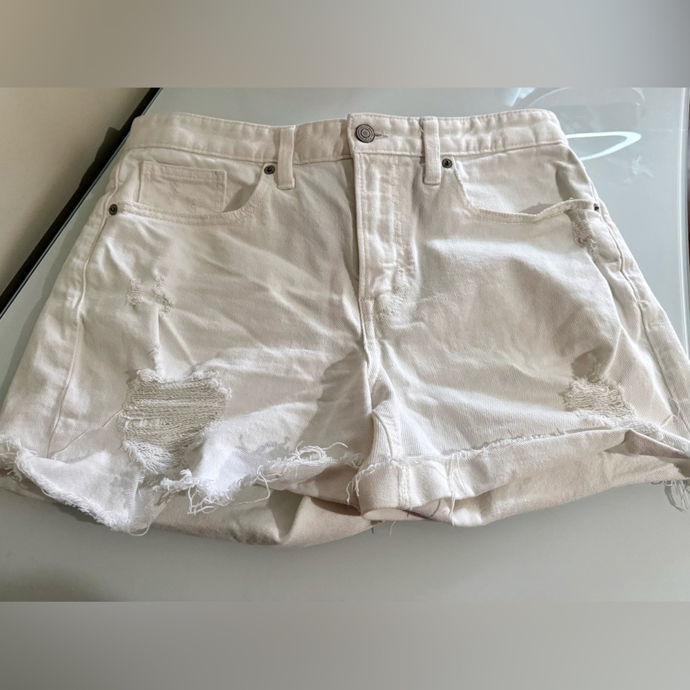 Lucky Brand White Distressed Denim Shorts